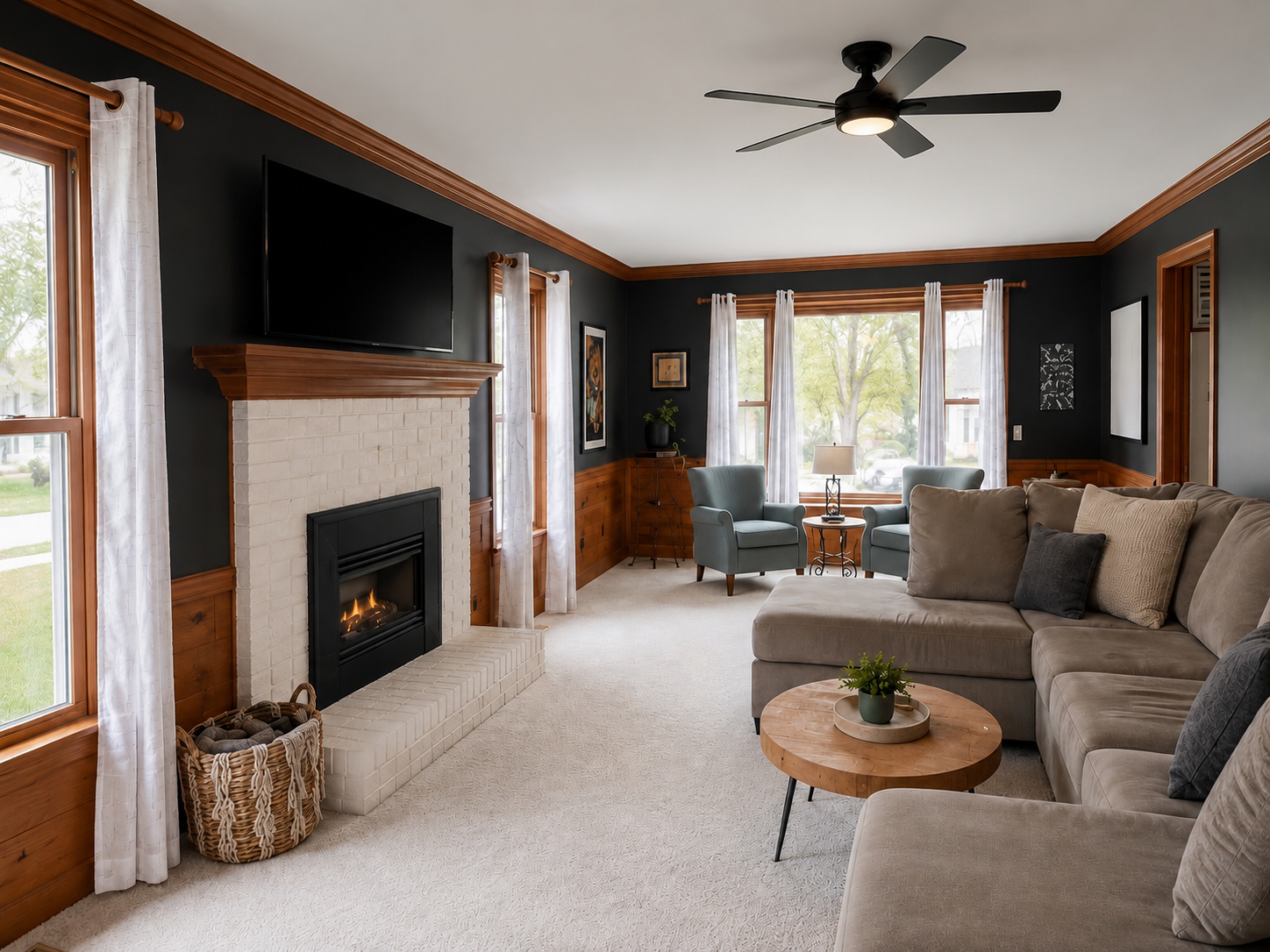 A shared living room at Serenity Co-Living Residence